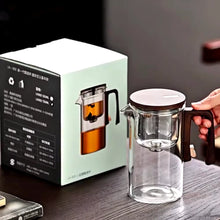 Cargar imagen en el visor de la galería, Glass Tea Pot Kettle Infuser 520ML/720ML Teapot Water Separation Inner Magnet One Click Magnetic Switch Tea Filtration Cup Set
